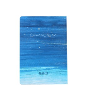 دفتر شومیز کلاسیک 100 برگ سم- طرح سیاره ها رنگ آبی