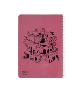 دفتر 100 برگ وزیری سیمی مجلد الیپون - کد 2413236