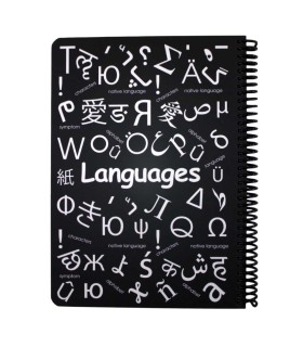 دفتر سیمی زبان(انگلیسی، فارسی، عربی و ...) دات نوت 100 برگ